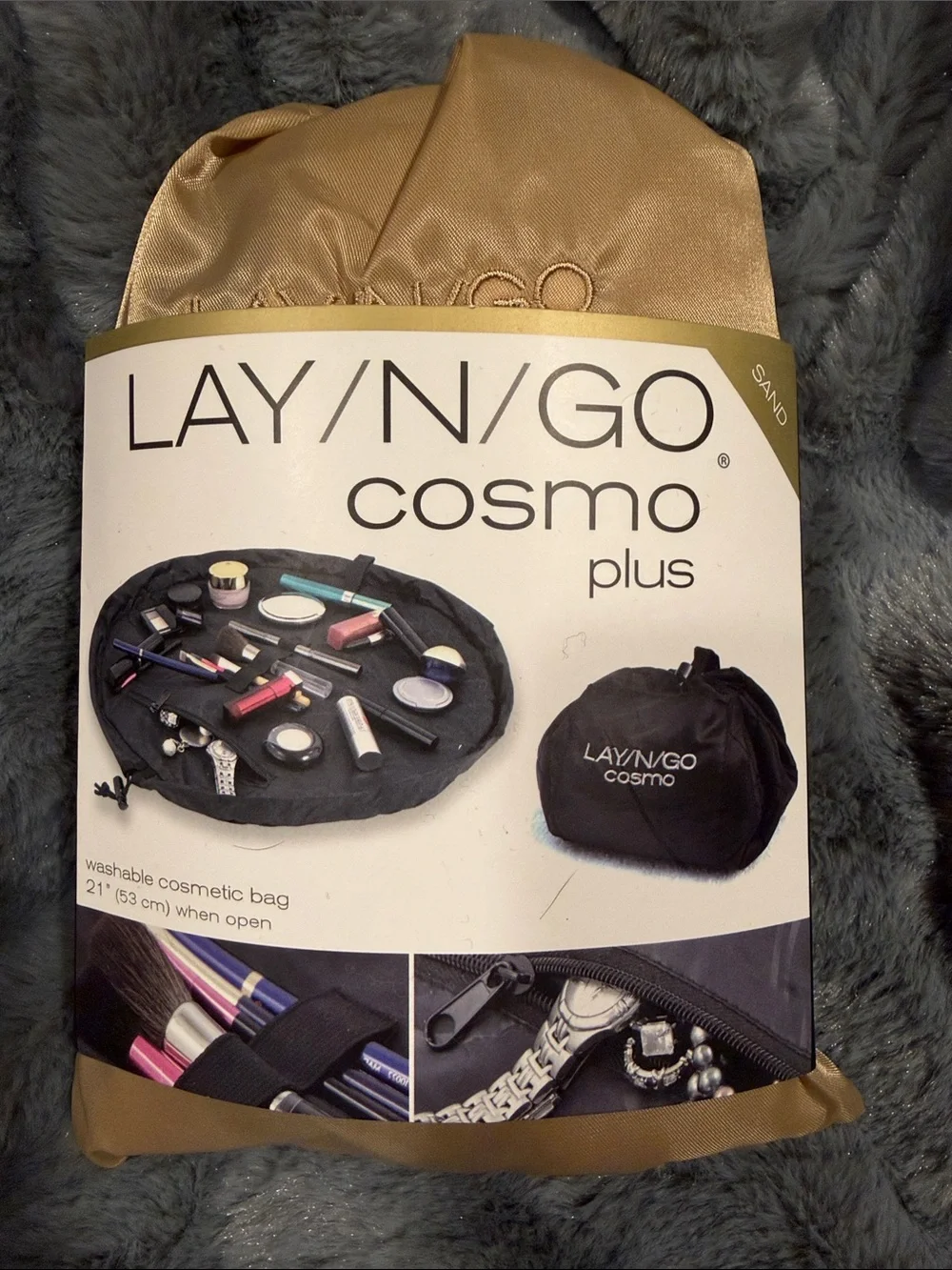 Lay/N/Go Cosmo Plus Cosmetic Bag in Sand